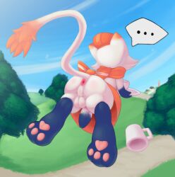 anthro anus ass balls container cup exposed feral flying generation_1_pokemon genitals hisuian_form hisuian_zorua humanoid_genitalia humanoid_penis hybrid kai_mew-(character) landscape legendary_pokemon low_res male mew_(pokemon) mklxiv nintendo path_lines pawpads paws penis plant pokémon_(species) pokemon pokemon_(species) pokemon_cafe_mix regional_form_(pokemon) solo tree village