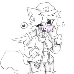 animation_meme_community cum cum_in_mouth cum_in_pussy cum_inside cum_on_face furry furry_ears furry_female furry_only furry_tail hat necklace purple_blush sweater unknown_artist wings