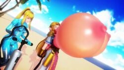 2girls 3d animated ass breast_expansion duo erect_nipples female female_only hose huge_breasts imbapovi inflation long_hair metroid nintendo nipple_bulge popping princess_zelda pump samus_aran sound super_smash_bros. tagme the_legend_of_zelda video wardrobe_malfunction zelda_(a_link_between_worlds)