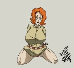 60_seconds! big_breasts breasts dolores_(60_seconds) girl milf mother orange_hair socram thick