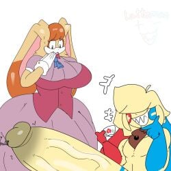 big_breasts big_penis breasts female huge_cock hyper hyper_penis large_hips large_penis lattemon massive_penis minun penis plusle pokémon_(species) pokemon pokemon_(species) pokemon_fusion pokemon_infinite_fusion sega sonic_(series) vanilla_the_rabbit