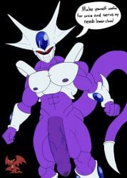 2018 alien anal anal_sex bodily_fluids bone_frill cooler_(dragon_ball) cowgirl_position dragon_ball dragon_ball_fighterz dragon_ball_z duo frieza_race frill_(anatomy) from_front_position genitals hi_res humanoid long_penis male male/male male_only male_penetrated male_penetrating muscular muscular_male nude on_bottom on_top pecs penetration penis purple_body purple_penis purple_skin red_eyes rougetenjoname sex solo tail