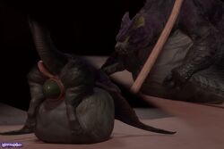 3:2 3d 3d_(artwork) anal anal_prolapse anal_sex anus ass belly big_belly blender blender_(software) blender_cycles capcom cave cavern claws digital_media_(artwork) dragon egg egg_laying female feral flying_wyvern fur genitals hi_res hyper hyper_pregnancy laying_on_stomach monster_hunter nargacuga nightmare_fuel obese obese_feral overweight overweight_female overweight_feral penetration pregnant prolapse prolapse_penetration purple_body purple_fur pussy scalie tentacle thiccacuga vaginal_prolapse wings wyvern