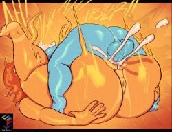 1boy 1girls adventure_time alternate_body_type anus ass balls big_ass calves cartoon_network cum cum_in_pussy cum_inside feet_up female female_on_bottom finn_the_human fire_resistance_spell flame_princess hetero hetero_sex huge_ass male male/female male_on_female male_on_top mating_press moaning_in_pleasure naked oiled_skin orange_body sex spicyfuse sweatdrop sweaty_body tanlines thick_thighs thighs vaginal_penetration vaginal_sex venus_body