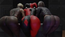 3d 3d_animation 3girls animated ass ass_focus ass_shake ass_to_ass batman:_arkham_city batman:_arkham_knight batman:_arkham_origins batman_(series) big_ass big_butt bodysuit bubble_ass bubble_butt clown_girl copperhead copperhead_(arkham_orgins) dat_ass dc dc_comics edit fap_to_beat female female_only from_behind harley_quinn harley_quinn_(arkham) harley_quinn_(arkham_knight) harley_quinn_(classic) huge_ass huge_butt jiggle jiggling_ass kishi latex mature mature_female milf mother multiple_girls music seductive seductive_look sensual shaking shaking_ass shaking_butt shiny shiny_clothes showing_off_ass skin_tight sound spandex tagme talia_al_ghul talia_al_ghul_(arkham_city) thick thick_ass thick_thighs thighhighs tight_clothing video