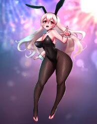 1girls alternate_costume blonde_hair bunny_ears bunny_girl bunnysuit corrin_(fire_emblem) corrin_(fire_emblem)_(female) female female_only fire_emblem fire_emblem_fates fishnet_pantyhose hi_res jaxartdump long_hair looking_at_viewer nintendo pantyhose pointy_ears red_eyes solo thick_thighs toeless_legwear wrist_cuffs year_of_the_rabbit