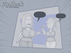 angry arguing beth_smith big_areola big_breasts curvy_figure cydlock embarrassed female_only milf pregnancy_test pregnant rick_and_morty speech_bubble summer_smith