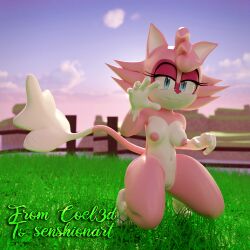 1girls 3d 3d_(artwork) absurd_res coel3d completely_nude completely_nude_female digital_media_(artwork) domestic_cat fan_character felid feline felis female female_only full_body hi_res mammal naked naked_female nude nude_female sega sensh_the_cat senshion solo solo_female sonic_(series) sonic_the_hedgehog_(series) squatting