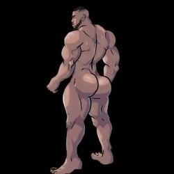 african african_male animated ass back_muscles big_ass big_butt butt demon_authority_bureau flexing genelightfoot male male_only melanin muscles muscular muscular_male posing transformation twitter_user_oc video