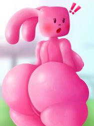 animal_humanoid anthro ass big_ass big_breast big_butt blush bunny bunny_girl cartoon female fur girl huge_ass long_ears looking_back mammal pink_body pink_fur rabbit rabbit_ears rabbit_girl rabbit_humanoid rear_view shy solarboyo sweat wide_hips widget wow!_wow!_wubbzy!