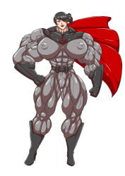 abs biceps breasts cape female muscles muscular muscular_arms muscular_female muscular_legs muscular_thighs pecs reddyheart soviet_superwoman