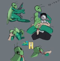 1boy 1girl 6_limbs :p annoyed_expression annoyed_female anus bugbo_(bensilly) cum_on_tongue duo four_arms gradient_joe gun holding_gun holding_object holding_weapon hoppo human/anthro human_male human_male_on_anthro_female human_on_anthro insect insect_girl insectophilia interspecies interspecies_sex licking_penis lornan1hater male male/female quadruped sketch smile spread_pussy spread_vagina tagme vagina vaginal_fluids