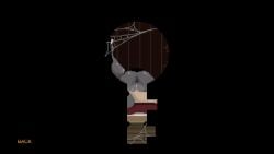 1boy 2girls animated anus bed big_breasts dripping game_over grey_skin implied_facesitting keyhole nun peephole pixel_art post-nut_calamity riding_penis shoestrang showcase side_sex sound spider_web tagme video video_games voyeur