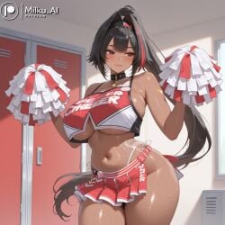 1girl 1girls 2026 2d ai_assisted ai_generated bay_(nikke) big_breasts black_hair blush blushing boobs boobs_bigger_than_head breasts breasts_bigger_than_head cheerleader cheerleader_outfit cheerleader_uniform crop_top curvaceous curvy curvy_body curvy_female curvy_figure dark-skinned_female dark_skin female goddess_of_victory:_nikke huge_breasts large_breasts legs locker_room long_hair milku_ai nikke perfect_body perfect_boobs pose posing sexy sexy_body sexy_female skinny skirt standing thick_thighs thighs voluptuous voluptuous_body voluptuous_female