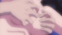 00s 1boy 1girl 1girls 2004 animated animated_gif birthmark birthmark_on_breast, birthmark_on_chest, black_gate black_gate_kan_in_no_gakuen, breasts female grope_from_behind groping groping_breast lowres mark_on_breast medium_breasts narifumi_hosokawa nipples outdoors pale_skin tagme