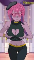 ass belly boobs cherrytoons girl hips legs pink_areola pink_body pink_eyes pink_hair pink_nipples