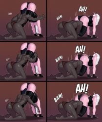 alliance_dominance ass ass_focus athletic athletic_female beghast bikini blackrock_orc breasts catfight elf elf_female female female_only femdom fit fit_female ghasta grabbing head_between_legs head_between_thighs head_down_ass_up holding_head kimiria_(oc) night_elf night_elf_female orc orc_(warcraft) orc_female pink_body pink_skin submissive thighhighs thighs warcraft white_hair world_of_warcraft wrestling wrestling_femdom