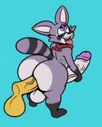 animated anthro ass backsack balls ballsack big_ass big_butt big_penis blush bodily_fluids conductor_hat cum cum_inside dialogue disembodied_penis duo ejaculation gay genital_fluids genitals huge_ass huge_butt hyper indigo_park inviting looking_at_viewer looking_back looking_back_at_viewer loop low_res male male/male male_only mammal markings narrowed_eyes open_mouth penis procyonid purple_eyes raccoon rambley_raccoon sex sitting smile solo_focus sound sound_edit striped_markings striped_tail stripes tagme tail tail_markings taillove_(artist) teapot_(body_type) text thick_thighs throb thysvid toony video wide_hips