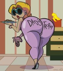 ass big_ass big_butt blonde-haired_female blonde_female blonde_hair blonde_hair_female bottom_heavy bracelets bubble_ass bubble_butt cartoon_network cookies curvaceous curvaceous_female curvaceous_figure curvy curvy_female curvy_figure curvy_hips dexter's_laboratory ear_piercing earrings fat_ass fat_butt female female_only full_lips hoop_earrings huge_ass huge_butt large_ass large_butt lipstick looking_at_viewer looking_back neighbor_lady pills-in-a-little-cup sunglasses tan_body tan_skin thick_ass thick_thighs tight_clothing tight_pants wide_hips writing_on_ass writing_on_butt