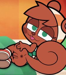 anus ass bedroom_eyes bottomless butt girl mitzi_(ajmarekart) murphy_and_mitzi no_panties pussy squirrel tagme tongue tongue_out unknown_artist