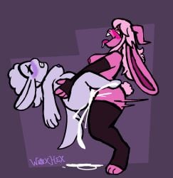 1boy 1futa 1girls ahe_gao animal_genitalia anthro anthro_on_anthro anthro_penetrated anthro_penetrating bell_collar blush breasts buckteeth bunny_ears bunny_tail chinchilla chinchillid chubby_female crazy_eyes crazy_smile cum cum_drip cum_inside cum_splatter cum_spurt cumming cumming_while_penetrating deedee_(woxhex) demon demon_horns digitigrade drool drooling fast_thrusts female femboy fleshlight fleshlight_position fluffy fluffy_tail furry futa_on_female futanari genderfluid grinning gritted_teeth heart-shaped_pupils horns huge_ears intersex knotted_penis knotting lagomorph lagomorph_humanoid long_ears lust_demon male male_on_female original_character paws pink_body pink_fur pink_hair pink_skin purple_eyes purple_tongue rabbit rabbit_ears rabbit_humanoid rabbit_tail red_eyes rough_sex seven_deadly_sins shortstack size_difference smaller_penetrated stand_and_carry_position thigh_highs thrusting white_body white_fur white_hair white_skin woxhex587 yandere_eyes