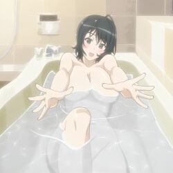 1girls antenna_hair arms_at_sides bangs bath bathing bathroom bathtub bent_knee big_breasts blush breasts busty completely_naked_female completely_nude completely_nude_female convenient_arm convenient_censoring covered_nipples covered_pussy covering curvaceous curvy curvy_female curvy_figure erect_nipples female female_focus female_only floating floating_breasts front_view hair_between_eyes high_resolution horny horny_female huge_breasts light-skinned_female light_skin looking_down nipples no_eyewear no_glasses partially_submerged raised_leg relaxing sagging_breasts screencap sexually_suggestive short_hair shoulder_length_hair sitting smile solo source_request steam suggestive teen teenage_girl teenager water wet wet_body wet_hair wet_skin wide_hips yorihime_nao yosuga_no_sora