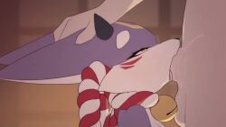 3d_(artwork) animated bell blowjob cum cum_in_mouth cum_inside deepthroat furry holding_head huge_ass huge_balls huge_breasts sound tagme video