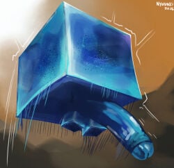 1boy balls big big_balls big_dick big_penis blue_skin character_request cock cube cube_head dick god_of_war huge_balls huge_cock huge_dick huge_penis large_balls large_penis large_testicles male male_only nyuunzi penis solo_male square_(anatomy) square_body tagme tagme_(character)