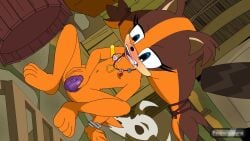animated furry masturbation naked pedroillusions sonic_boom sticks_the_badger sticks_the_jungle_badger tagme video