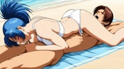 69 69_position ai_generated couple_sex female_dominating_male king_of_fighters kof kyo_kusanagi leona_heidern oral_sex sixty_nine the_king_of_fighters woman_on_top