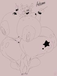 big_breasts breasts cleavage female furry huge_breasts hyper_breasts lattemon nipples tagme thick_thighs wide_hips