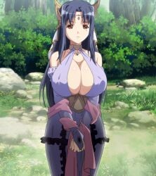 1girls blue-haired_female blue_hair cleavage closed_mouth closed_mouth_smile clothed_female dark_blue_hair enormous_boobies enormous_boobs enormous_breasts enormous_tits female female_only giant_boobies giant_boobs giant_breasts giant_tits gigantic_boobies gigantic_boobs gigantic_breasts gigantic_tits grass huge_boobies huge_boobs huge_breasts huge_tits hyper_boobies hyper_boobs hyper_breasts hyper_tits kyonyuu_fantasy long_blue_hair long_hair long_hair_female majin_(company) majin_label married_female massive_boobies massive_boobs massive_breasts massive_tits mature_female open_eyes ova rocks rokusaanu_do_dejiiru roxanne_de_desir stitched super_boobies super_boobs super_breasts super_tits tree wife