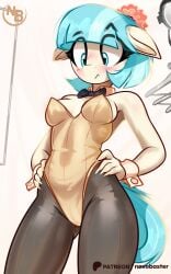 anthro female female_anthro friendship_is_magic leotard my_little_pony nevobaster playboy_bunny playboy_bunny_costume playboy_bunny_leotard playboy_outfit playboy_suit