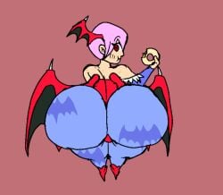ass big_ass cheekybee547 darkstalkers eating female huge_ass lilith_(darkstalkers) solo tagme