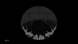 animated ass_bounce bigger_female female femdom fur game_over horns implied_sex mythology peephole pixel_art post-nut_calamity pov shoestrang sound tagme video video_games voyeur wendigo