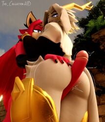 1boy 1boy1girl 1girls 3d 3d_(artwork) armwear ass ass_grab big_ass big_breasts big_penis bracelet bracelets breasts commission completely_nude completely_nude_male furry furry_only goat goat_girl grabbing grabbing_ass grabbing_from_behind horns huge_ass huge_cock huge_penis kiro_(oc) legwear long long_hair looking_at_partner looking_back looking_back_at_penis looking_down looking_down_at_penis movement_lines nude nude_male oc original_character outdoors outside penis penis_between_thighs pixelpepperoni pseudoregalia short_hair short_hair_female smile smiling smiling_at_penis sybil_(pseudoregalia) the_collectorhd thick_thighs voluptuous voluptuous_female watermark