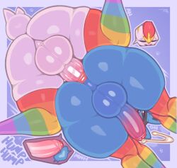 2boys anal anal_penetration anal_sex anthro ass blue_body cinderace cum curvy curvy_figure femboy frumples gay gay_sex lucario penis pokemon pride_colors pride_month rainbow_pride_colors tagme thick_ass thick_thighs white_body yaoi