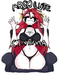 1girls absolute_cinema anthro bad_bitch belly belly_button big_breasts big_ears big_eyelashes black_bra black_clothing black_markings black_panties black_sclera breasts breedable busty busty_female cat_ears cat_girl catgirl chocker colored cross_earrings cute digital_media_(artwork) earrings english_text fanart felid feline felis female female_anthro female_focus female_only front_view fur furry furry_female furry_only golden_earrings goth goth_furry goth_girl hands heart hips hourglass_figure huge_thighs infie infie_(snfw) legs long_hair looking_at_viewer mammal marking markings markings_on_face mature mature_female meme mommy mommy_kink necrolourian_(species) no_ai non-human nose oc original original_character panties red_eyes red_hair redhead_female redheaded_female s seat snfw snfw_(artist) solo solo_female symbol symbol_on_chest tattoo tattoo_on_chest thick thick_girl thick_hips thick_legs thick_thighs thighs thunder_thighs white_fur white_skin wide_hips wide_thighs xelfaye
