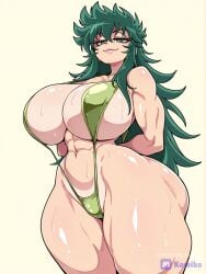 1girls absurd_res ass_bigger_than_head female female_focus female_only hi_res high_resolution looking_at_viewer muscular_female ophiuchus_shaina pleasure_face saint_seiya sling_bikini tagme thick_ass thick_legs wide_hips