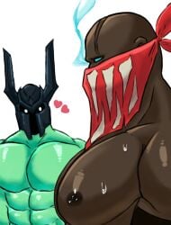 2boys gay league_of_legends ling12110 male_only mordekaiser muscular muscular_male pecs pyke