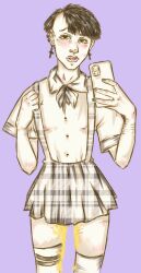 1boy femboy jojo's_bizarre_adventure jojolion joshu_higashikata male_only peeing solo urine