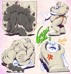 2021 4_toes 5_fingers ambiguous_gender anthro ass bear black_pawpads butt_focus butt_grab character_name digital_media_(artwork) duo facesitting feet fingers foot_focus ghostburr grabbing_head hand_on_butt human human_on_anthro humanoid_feet humanoid_hands interspecies larger_anthro larger_male male male/ambiguous mammal multiple_images musclegut muscular_arms pawpads pinkgirlpen plantigrade polar_bear rear_view signature size_difference smaller_ambiguous smaller_human solo telegram_sticker toes ursine ych_(character)