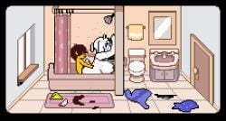 2d 2d_animation accurate_art_style age_difference animated anthro anthro_penetrated bathroom bigger_female clothes_on_floor deltarune female_anthro female_penetrated furry human human_penetrating human_penetrating_anthro interspecies interspecies_pregnancy kris_(deltarune) larger_penetrated male/female male_focus male_human male_human/female_anthro male_penetrating male_penetrating_female penis pixel_animation pixel_art pregnant pregnant_sex sex smaller_male smaller_penetrating straight technical_incest theevilfallenone toriel