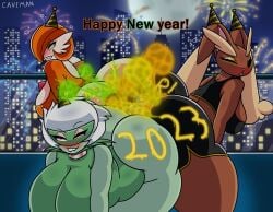 ass_on_face ass_sniffing between_ass caveman caveman147 facesitting fart farting_in_face female female_only fetish gardevoir happy_new_year lopunny multiple_girls pokemon pokemon_(species) roserade smothering sniffing_ass surrounded_by_ass topaz_(caveman147)