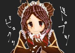 blowjob bug buns cum cute entoma_vasilissa_zeta fellatio kimono maid_headdress mask overlord_(maruyama) you_sure_you_want_to_test_this