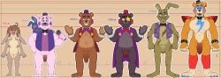 absurdres anthro bear bon_bon canon_x_oc fan_character female five_nights_at_freddy's five_nights_at_freddy's:_security_breach five_nights_at_freddy's:_sister_location five_nights_at_freddy's_3 freddy_fazbear's_pizzeria_simulator funtime_freddy funtime_freddy_(fnafsl) furry glamrock_freddy_(fnaf) group highres itsjustapixel3 lagomorph lefty lefty_(fnaf) leporid male male_focus mammal model_sheet puppet_bonnie_(fnafsl) rabbit rockstar_freddy scottgames sister_location size_difference solo springtrap springtrap_(fnaf) straight