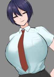 1girls big_breasts breasts clothed clothes clothing female female_only fully_clothed huge_breasts human human_only large_breasts solo solo_female tagme tokitamago very_short_hair