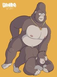 2022 anal anal_sex anthro anthro_on_anthro anthro_penetrated anthro_penetrating anthro_penetrating_anthro ape areola ass ass_up big_daddy_(sing) duo father father_and_child father_and_son father_penetrating_son from_behind_position fur furry_only gendomx gorilla haplorhine illumination_entertainment incest intraspecies jewelry johnny_(sing) male male/male male_only male_penetrated male_penetrating male_penetrating_male mammal necklace necklace_only nipples nude open_mouth orange_background parent parent_and_child penetration penile penile_penetration penis_in_ass primate rear_admiral_position sex simple_background sing_(movie) smile son teeth tongue yaoi