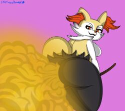 ass big_ass braixen breasts fart fart_cloud fart_everywhere fart_fetish farthiccraver farting_at_viewer female fox pokémon_(species) pokemon pokemon_(species) stick_(object)