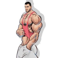 arab arab_male arabian bodybuilder fitness_model looking_at_viewer male male_only middle_eastern middle_eastern_male muscles muscular muscular_male real_person sam_asghari shirt_lift sweatpants tank_top ultraswole